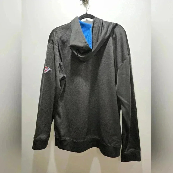 NBA OKC Thunder Gray/Blue Hoodie Jacket Men's Embroidered Logo Size Medium - Picture 7 of 8